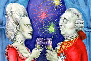 Happy Bastille Day From Zombie Marie Antoinette and Zombie Louis XVI