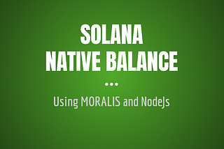 How to get Native balance of Solana wallet