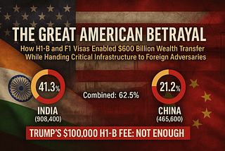 The Great American Betrayal: How H1-B and F1 Visas Enabled $600 Billion Wealth Transfer While…