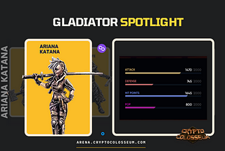 Weekly Gladiator NFT Spotlight — Ariana Katana