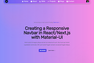 Creating a Responsive Navbar in React/Next.js with Material-UI