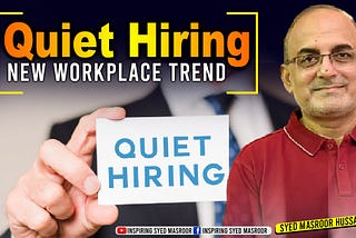 Quiet hiring enables Cos to rely on existing human resources.