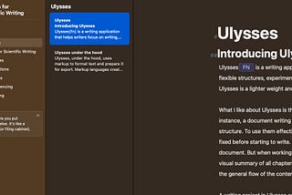 Ulysses for Scientific Writing