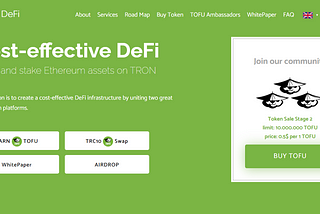 TOFU : Cost-effective Defi on TRON
