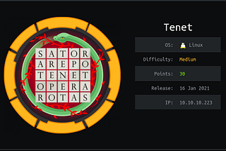 Tenet HacktheBox WriteUp