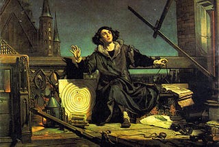 This is a famous painting of Jan Matejko called Astronomer Copernicus