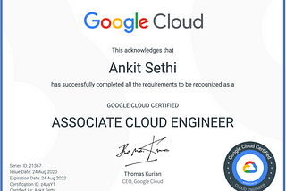 Google Cloud Platform Associate Cloud Engineer (ACE) Guide