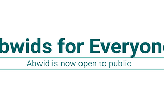 Abwid Goes Public