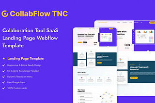 CollabFlow TNC Landing Page Webflow SaaS Website Template