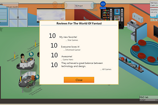 Game Development as Recreating a Unicorn in Game Dev Tycoon