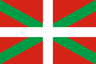 The red, white and green flag of the Basque Country