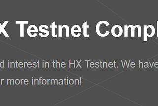 Important Info for Hx RC1 Testnet