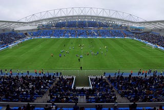 An image of the AmEx stadium following a Premier League match between Sheffield Wednesday and Brighton and Hove Albion.