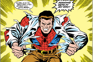 Peter rips his shirt off