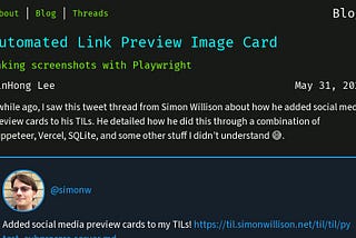 Automated Link Preview Image Card