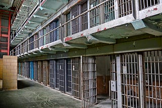 An older “grid” style prison cell block.