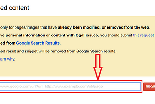 How to remove a page’s address from Google search engine results