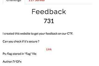 Securinets CTF Quals 2019 Writeup [web 731pts] Feedback