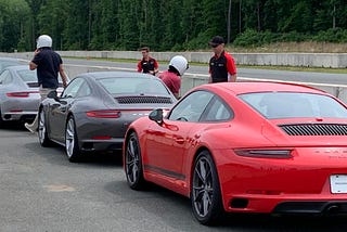 Porsche lineup at Dominion Raceway, Thornburg, VA, USA. IMAGE CREDIT: Laurel Haak CC-BY-4.0