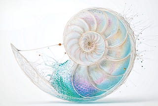 The spiral of innovation: like nature, imagination unfolds in patterns that are both infinite and structured. (Julia Daviy, 2025)