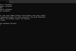 Cara Membuat Dan Menghapus Database Baru menggunakan perintah psql di terminal atau command line