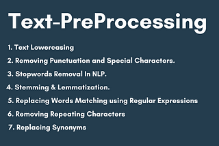 Text-Preprocessing Steps in NLP