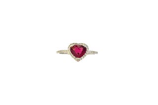 1.02ct Burmese Ruby paired with 0.21ct diamonds