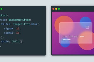 glassy style with flutter