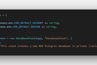 Learn how to create an RDS instance using AWS CDK (TypeScript)