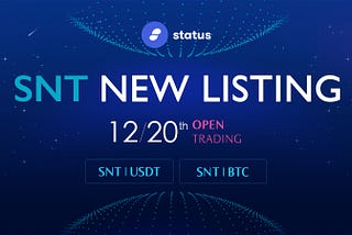 RightBTC New Listing “SNT” Announcement Banner