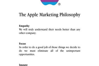 “The Apple Marketing Philosophy”