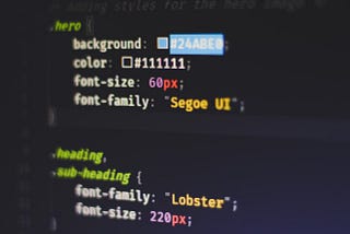 Stock photo of CSS code