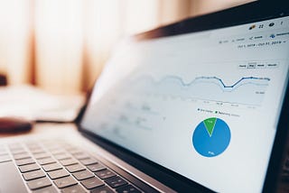 Computer screen showing trends in a graph.