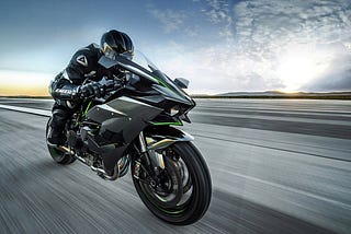 A man, his bike and the open highway