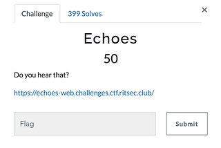 Echoes [Command Injection] - RITSEC CTF 2023