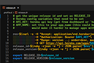 Heroku add a release version to your application ‘s ENV