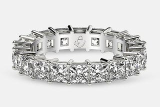 Shop Stunning Princess Cut Eternity Rings for a Symbol of Forever