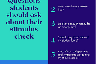 Questions students should ask about their stimulus check