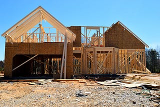 A house in construction.