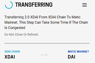 xDai <-> Matic networks Bridge [Powered by Connext]