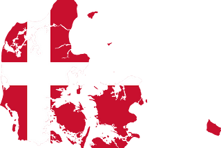 Danish flag map — Dansk flag kort