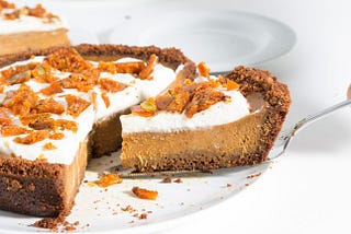 Pumpkin Pie with Graham Cracker Crust and Pepita–Sage Brittle