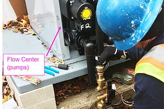 Heat pump and BTU meter photo