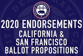 Club Endorsements: President, SFUSD School Board, CCSF College Board, BART Board, California and…