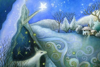 Winter’s Dream by Amanda Clark — winter solstice fantasy art