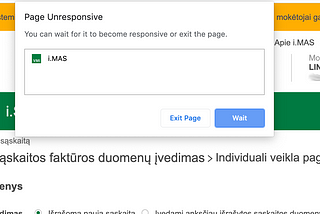 Kaip VMI websaitas už 200 gabalų nukalė mano browserį