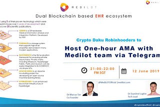 AMA With Dr Marcus Tan, Co-Founder, and Dr Dumitrel Loghin, Tech Lead of MediLOT