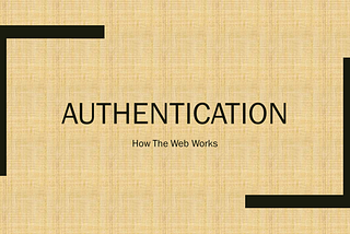 How the web works — Authentication using cookies