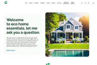 A feature screen showing a bit about what we do at eco essential, was created to avoid the whole full write-up for users who are interested. More of this would be crafted for write-up, just a bit of introduction and a call to action to get full details.