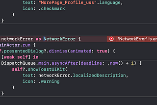 ‘NetworkError’ is ambiguous for type lookup in this context